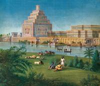 Restoration of palace at Nineveh (detail). “Majestic Palaces of Ancient Assyria’s Great Capital” by Sir Austen Henry Layard